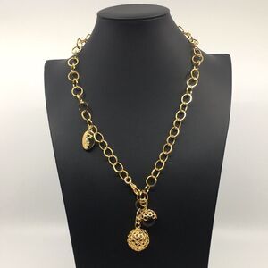 NWT MOOBY gold tone link statement necklace